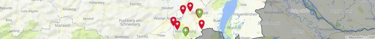 Kartenansicht für Apotheken-Notdienste in der Nähe von Zillingtal (Eisenstadt-Umgebung, Burgenland)